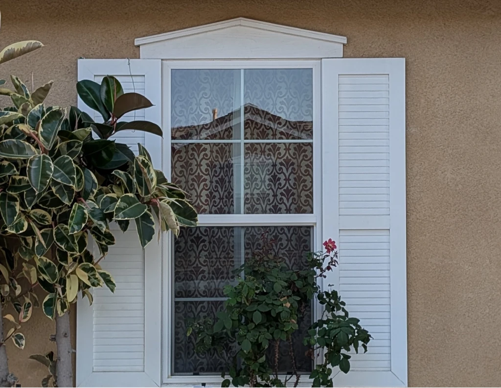 Restored and painted window shutters – expert house painting